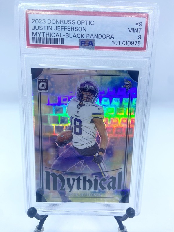 2023 Donruss Optic - Mythical Justin Jefferson Black Pandora /25 CASE HIT PSA 9