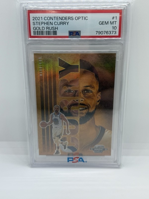 2021-22 Contenders Optic - Gold Rush - Stephen Curry - PSA 10 Gem Mint!!