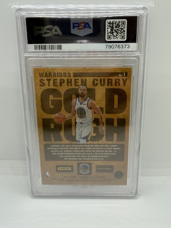 2021-22 Contenders Optic - Gold Rush - Stephen Curry - PSA 10 Gem Mint!! view 2