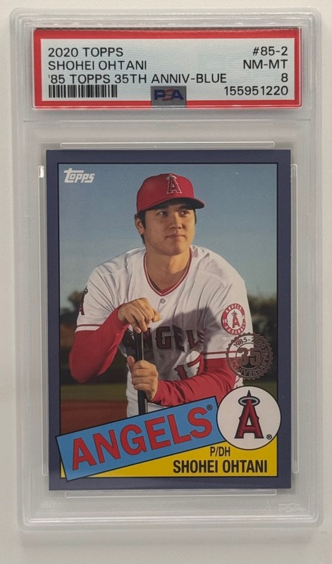2020 Topps Shohei Ohtani 1985 35th Anniversary Angels PSA 8 view 1