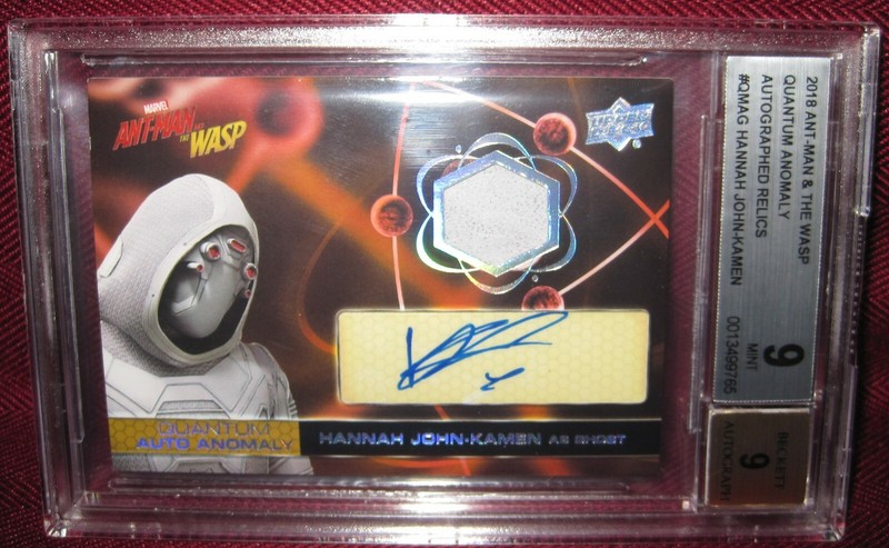 2018 ANT-MAN & WASP RELIC AUTOGRAPH #QM-AG HANNAH JOHN-KAMEN GHOST BGS 9 AUTO 9
