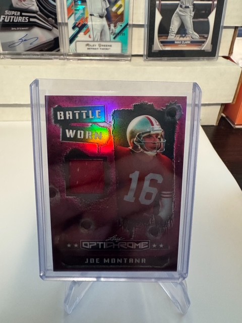 Joe Montana 2026 Leaf Optichrome Football Game Used Jersey 5/6 49ers
