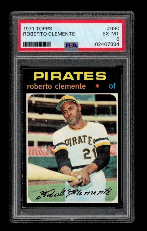 1971 Topps Set-Break #630 Roberto Clemente PSA 6 EX-MT view 1