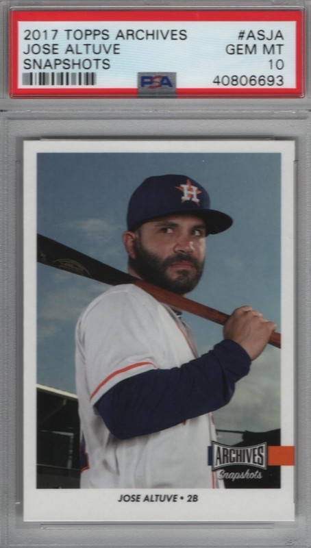 Jose Altuve 2017 Topps Archives Snapshots # ASJA PSA 10 Houston Astros