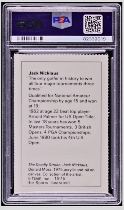 1981 ⛳ PSA 8 Jack Nicklaus Smithsonian Champ of American Sport view 2