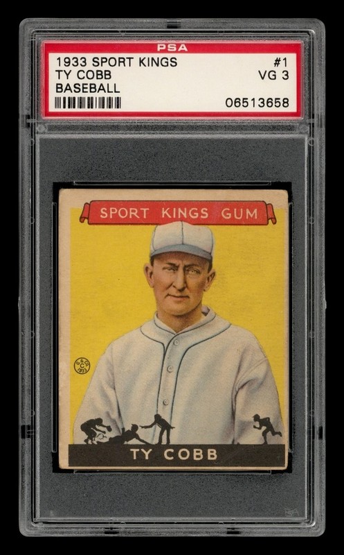 1933 Goudey Sport Kings Set-Break #  1 Ty Cobb Baseball PSA 3 VG