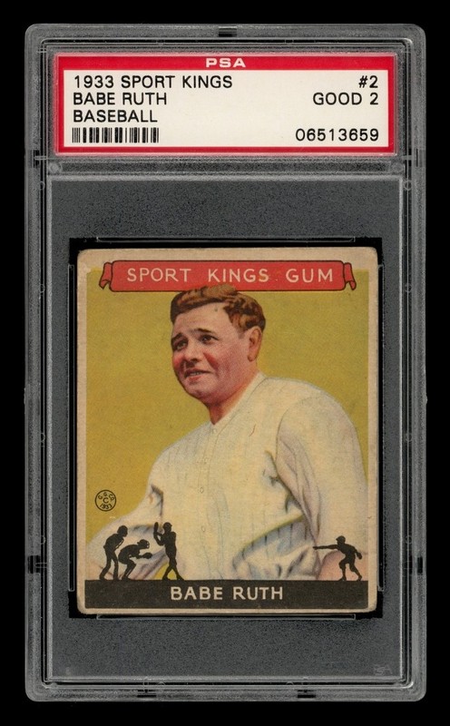 1933 Goudey Sport Kings Set-Break #  2 Babe Ruth Baseball PSA 2 GOOD