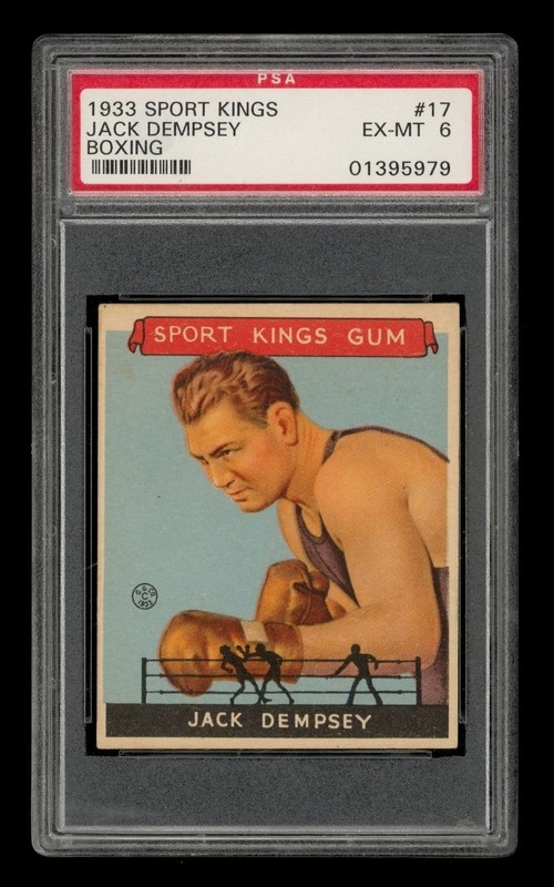 1933 Goudey Sport Kings Set-Break # 17 Jack Dempsey Boxing PSA 6 EX-MT