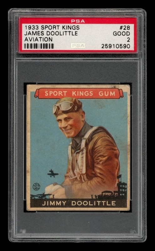 1933 Goudey Sport Kings Set-Break # 28 James Doolittle Aviation PSA 2 GOOD
