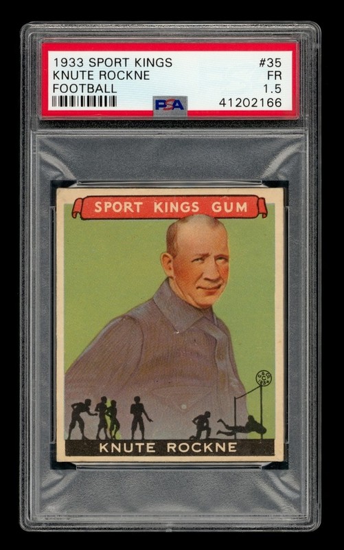 1933 Goudey Sport Kings Set-Break # 35 Knute Rockne Football PSA 1.5 FR