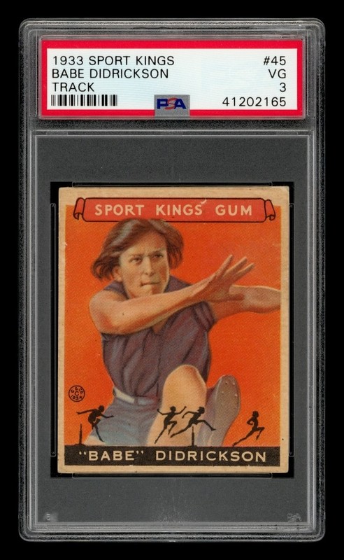 1933 Goudey Sport Kings Set-Break # 45 Babe Didrickson Track PSA 3 VG