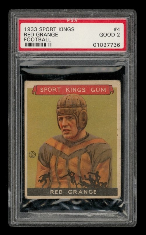 1933 Goudey Sport Kings Set-Break #  4 Red Grange Football PSA 2 GOOD