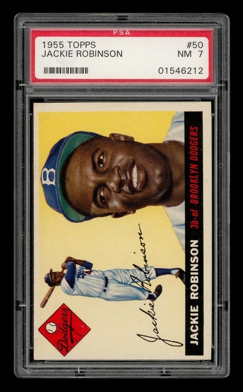 1955 Topps Set-Break # 50 Jackie Robinson PSA 7 NM