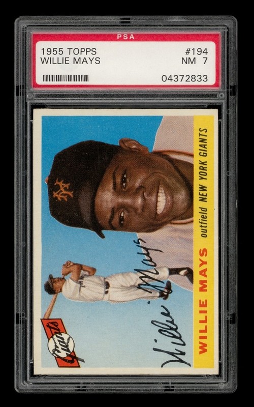 1955 Topps Set-Break #194 Willie Mays PSA 7 NM