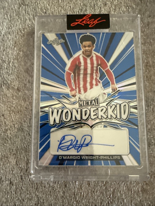 2022 Leaf Metal D'Margio Wright-Phillips Wonderkid Auto Prismatic Blue /25