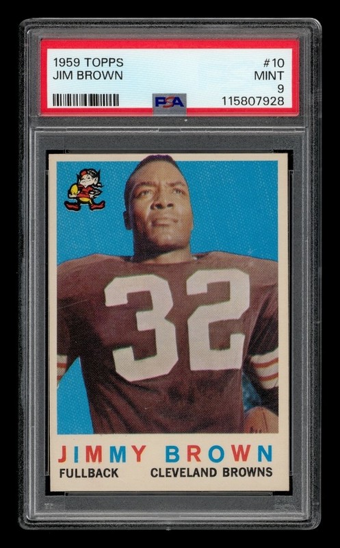 1959 Topps Set-Break # 10 Jim Brown PSA 9 MINT