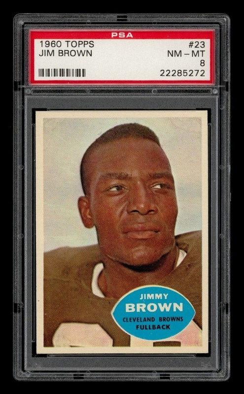 1960 Topps Set-Break # 23 Jim Brown PSA 8 NM-MT