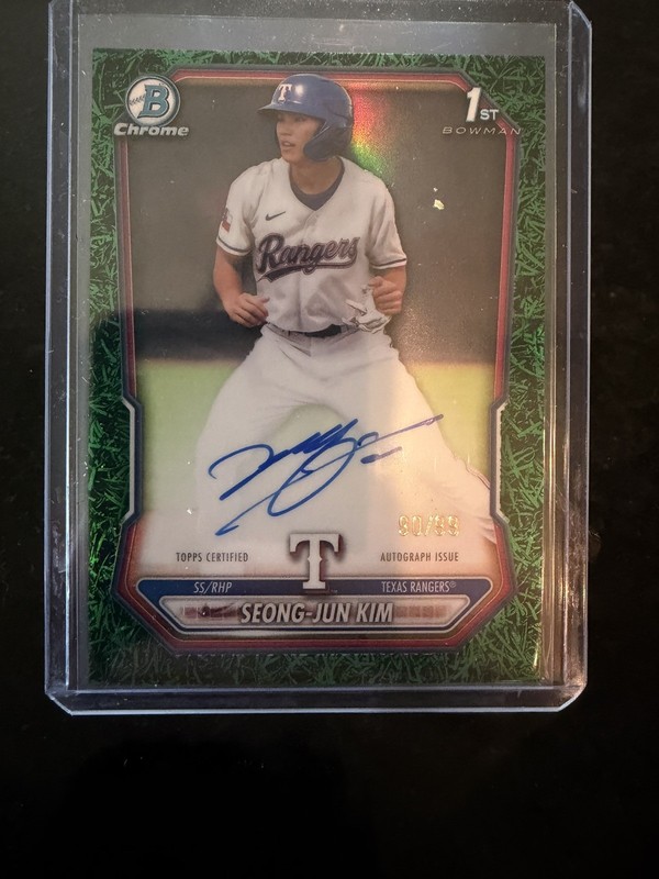 2026 Bowman  #CPA-SK Seong-Jun Kim /99 1st Green Grass Auto “Korean Ohtani”