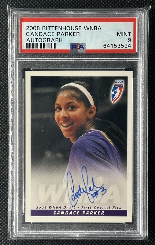 2008 Rittenhouse WNBA Candace Parker Rookie Autograph RC Auto PSA 9