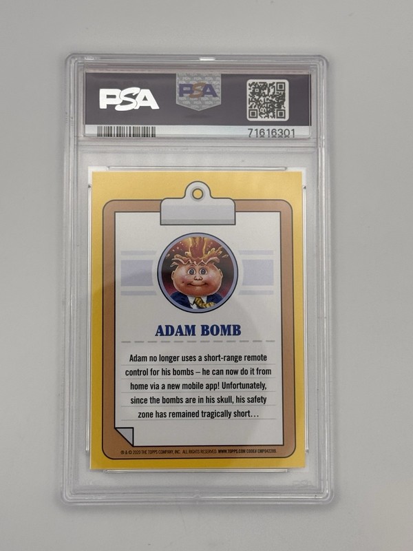 2020 Topps Garbage Pail Kids 35th Anniversary ADAM BOMB #1a PSA 10 Gem Mint 💎 view 2