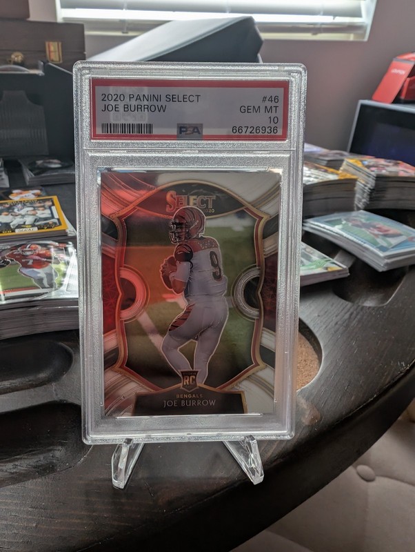 2020 Panini Select - Concourse Joe Burrow #46 Silver Prizm (RC) PSA 10
