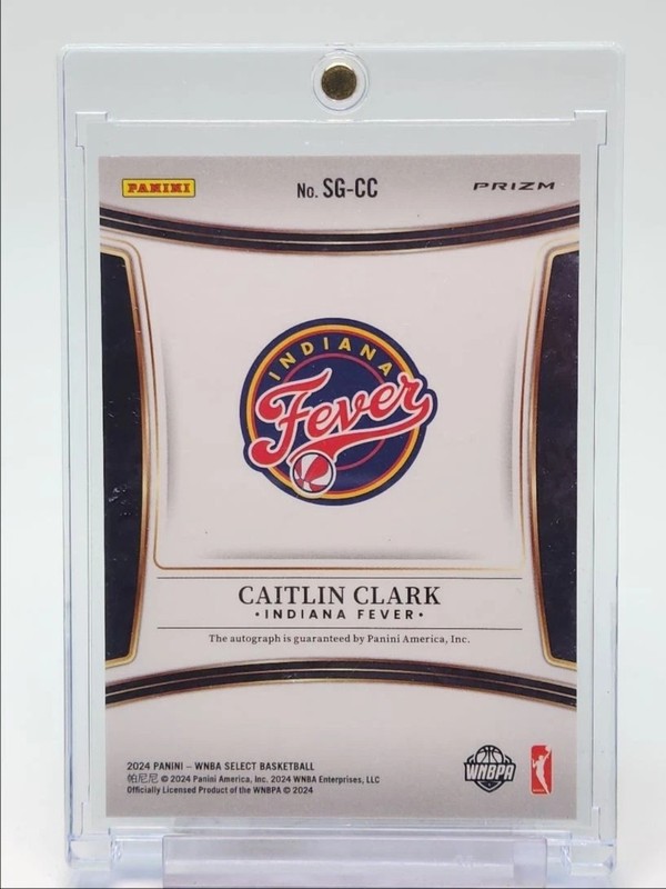 2024 Panini Select WNBA - Signatures Caitlin Clark Auto Silver Prizm #SGCC (RCA) view 2