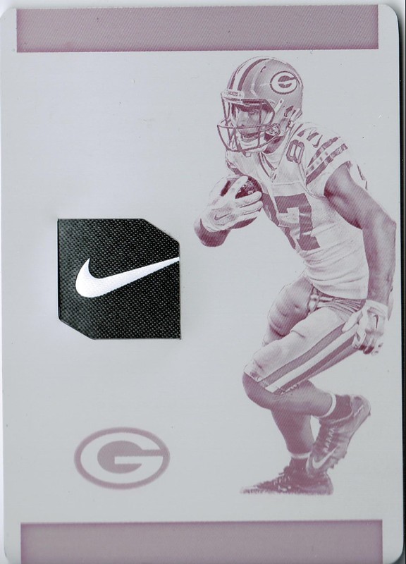 Jordy Nelson 2017 Panini National Treasures Century Materials Nike Patch 1/1!!!
