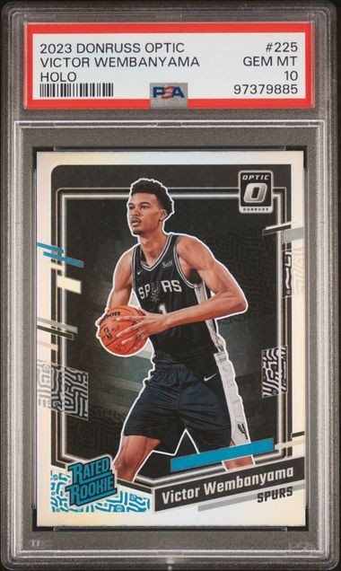 2023-24 Donruss Optic Victor Wembanyama Holo Prizm RC Rated Rookie #225 PSA 10