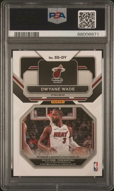 2022 Prizm Dwyane Wade Sensational Signatures CHOICE Auto Prizm PSA 10 GEM POP 3 view 2