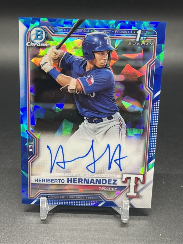 2021 Bowman Chrome Sapphire Heriberto Hernandez 1st Auto #BSPA-HH
