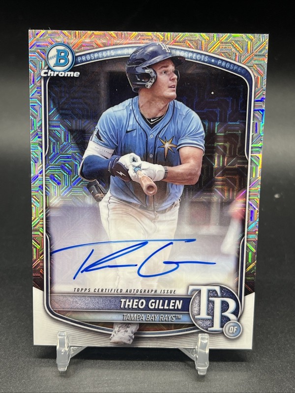 2025 Bowman Chrome Theo Gillen Bowman Mega Refractor Auto Rays #BMA-TG