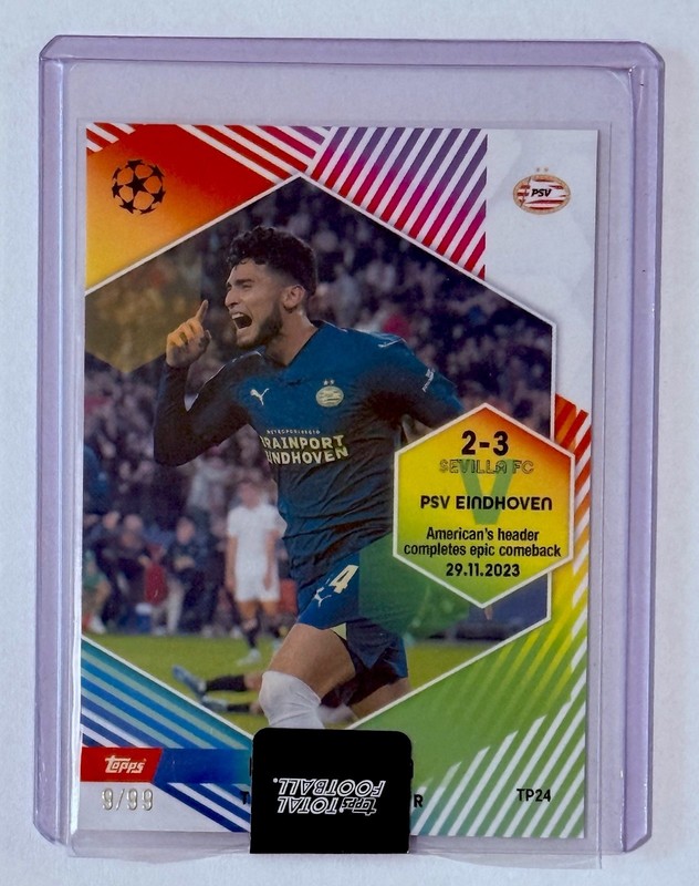 Ricardo Pepi /99 SEALED Topps Total Football UCL Total Performer 🇺🇸