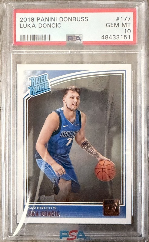 2018 Panini Donruss Luka Doncic RC Rated Rookie #177 PSA GEM MT 10