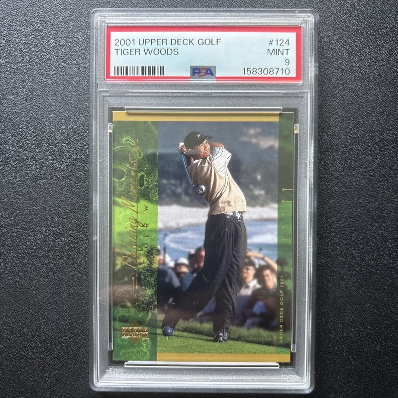 2001 Upper Deck Tiger Woods (RC) #124 Defining Moments PSA 9 -Freshly Graded!