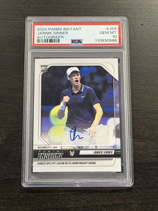 2024 Panini Instant JANNIK SINNER Auto Autograph Rookie Card RC /99 Gem PSA 10