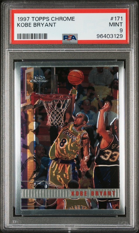 1997 Topps Chrome Kobe Bryant #171 PSA 9 MINT Los Angeles Lakers HOF