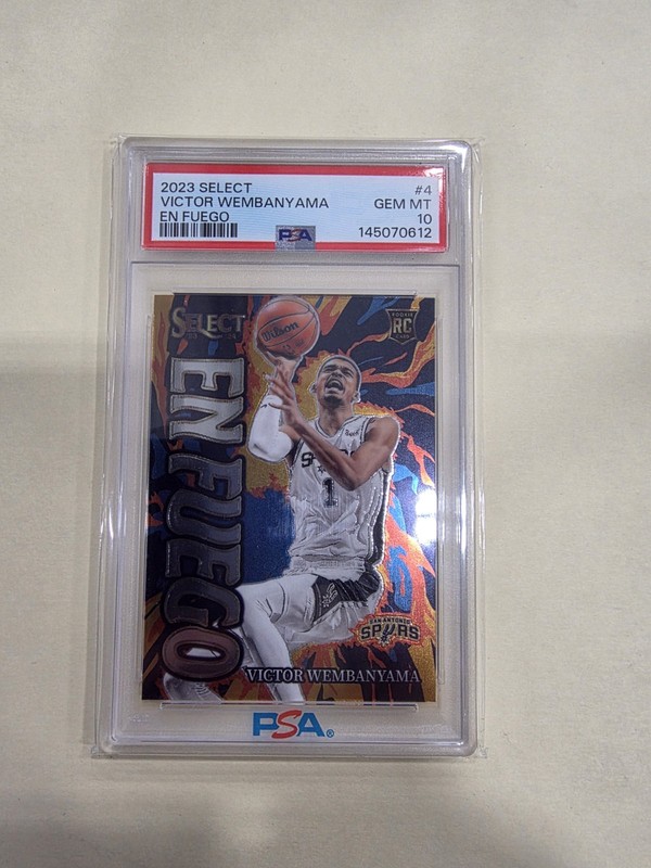 2023-24 Panini Select - En Fuego Victor Wembanyama #4 (RC) PSA 10