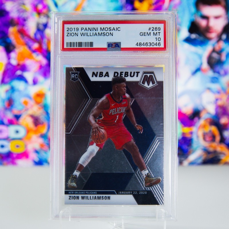 Zion Williamson RC 2019-20 Panini Mosaic NBA Debut PSA 10