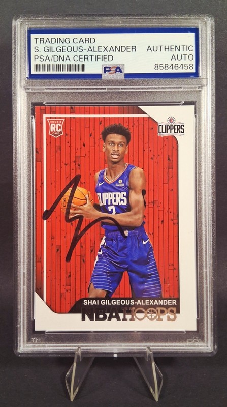 🔥SHAI GILGEOUS-ALEXANDER 2018-19 Hoops RC AUTHENTIC SIGNED AUTO PSA/DNA CERT 🔥