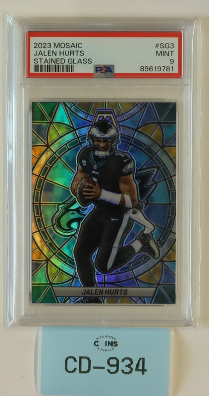 2023 MOSAIC JALEN HURTS STAINED GLASS PSA 9 MINT CD-934