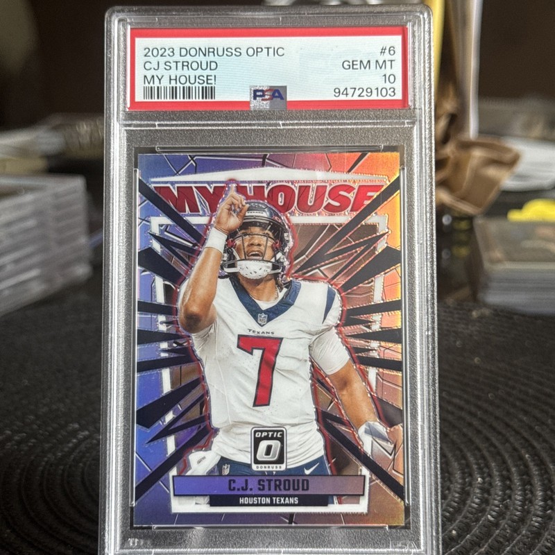 2023 Optic CJ Stroud My House Rc Prizm #6 Texans PSA 10 Gem Mint view 1