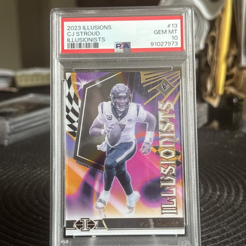 2023 PANINI ILLUSIONS ILLUSIONISTS #13 CJ STROUD ROOKIE RC PSA 10 view 1