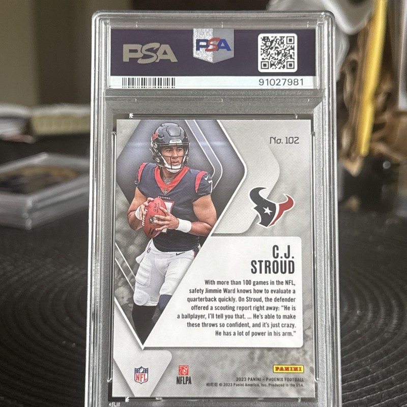 2023 PHOENIX CJ STROUD CHROME ROOKIE RC PSA 10 OHIO ST TEXANS RARE view 2