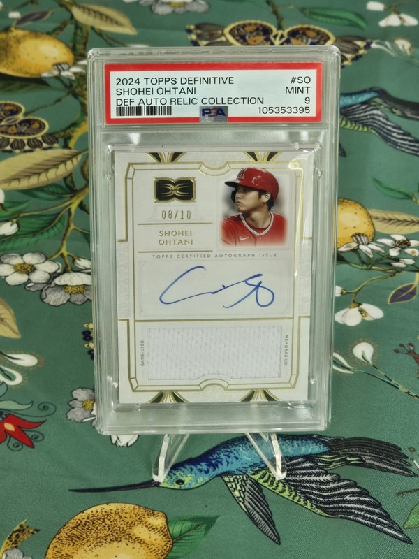 2024 Topps Definitive SHOHEI OHTANI Auto Relic /10 PSA 9 POP 1 NH GAME-USED
