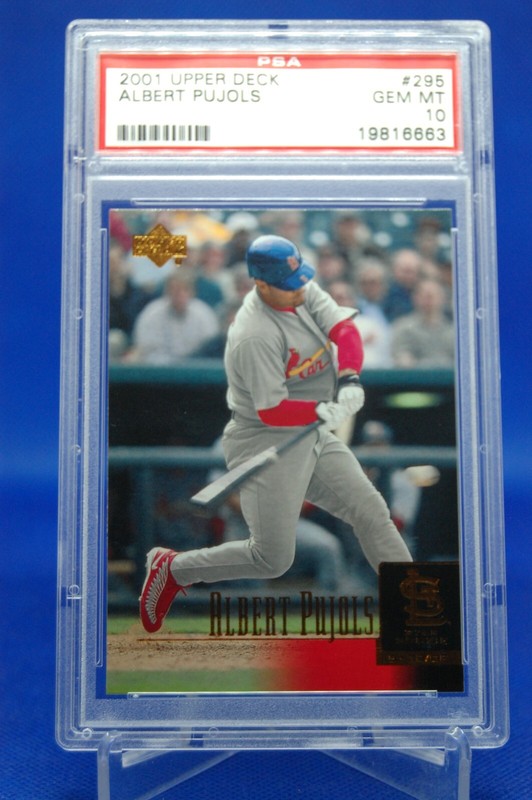 ALBERT PUJOLS 2001 Upper Deck #295 RC / Rookie PSA 10 GEM MINT - 700 HRs!