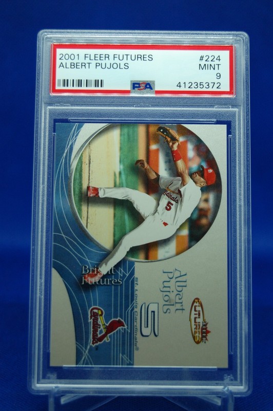 ALBERT PUJOLS 2001 Fleer Futures #224 RC /2499 PSA 9 MINT - 700 HRs!? Rookie