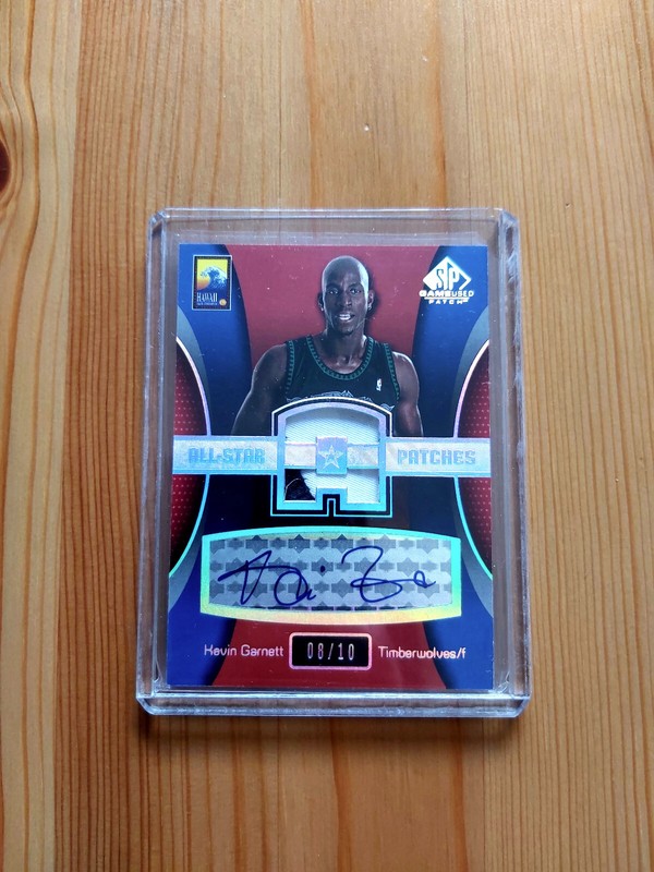 KEVIN GARNETT 2004 SP GAME USED ALL STAR AUTO PATCH ! #8/10 SSP RARE