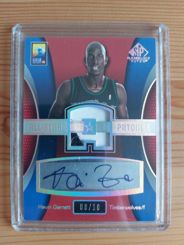 KEVIN GARNETT 2004 SP GAME USED ALL STAR AUTO PATCH ! #8/10 SSP RARE view 2