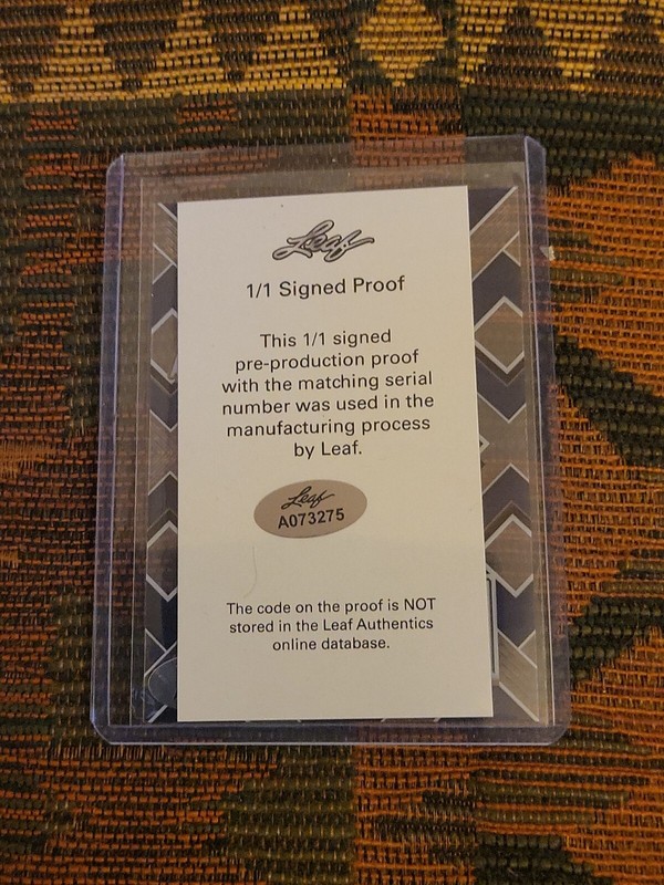 Vaun Brown 2022 Leaf Metal Baseball Auto Blue Proof 1/1 Giants view 2
