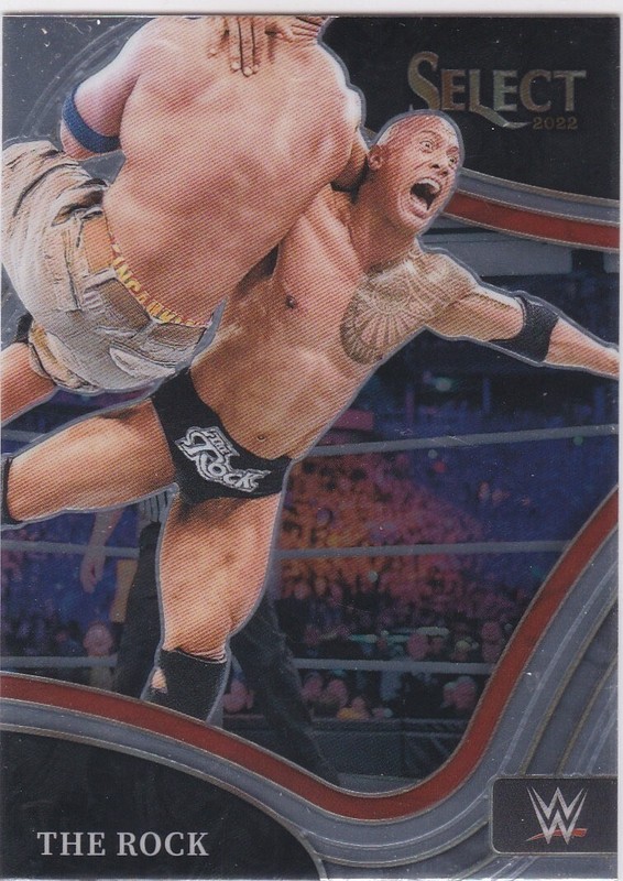 THE ROCK Dwayne Johnson 2022 Panini Select WWE LEGENDS Wrestle Mania Card 